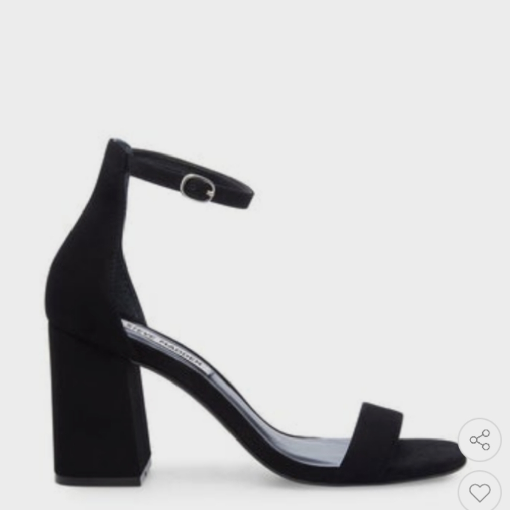Steve Madden GraceLynn Black Nubuck high heels